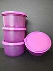 Tupperware Purple Bowls Set of 4 & Liquid Tight Seals  