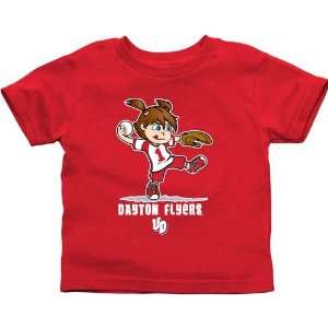   Dayton Flyers Toddler Girls Softball T Shirt   Red