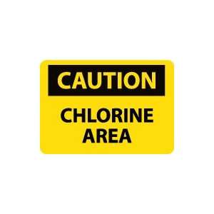  OSHA CAUTION Chlorine Area Safety Sign