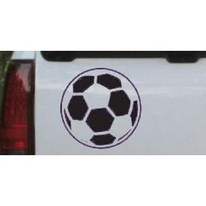  Purple 16in X 16.0in    Soccer Ball Sports Car Window Wall 