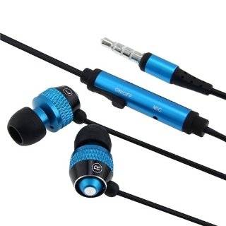 5mm In ear Earbud Headset For iTouch 4 4th + Mic Blue
