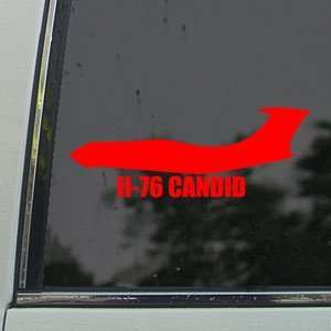  Il 76 CANDID Red Decal Military Soldier Window Red Sticker 