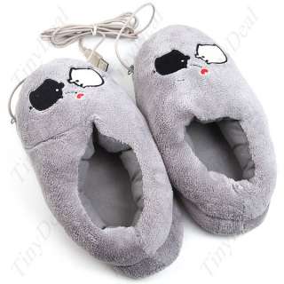   Girl Women Gfit USB Foot Warmer Heating Slipper Heated Shoes FUB 14505