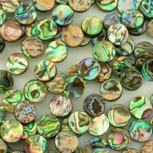  10mm Abalone Coin Beads Strand Arts, Crafts & Sewing
