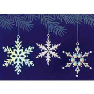 Snowflake ornaments holiday greeting card.
