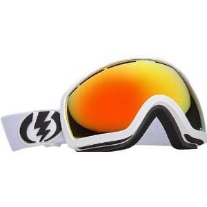   White 2012 Bronze & Red Chrome Snowboard Goggles