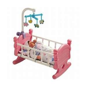 Lee Middleton Dolls 1401 Plastic Cradle With Mobile Toys 