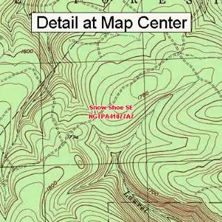  USGS Topographic Quadrangle Map   Snow Shoe SE 