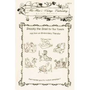  Snooky the Snail Hot Iron Embroidery Transfers Arts 