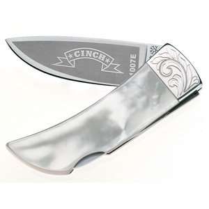 Cinch Knives by Boker   Slimline Folding Pocket Knife, Mother of Pearl 