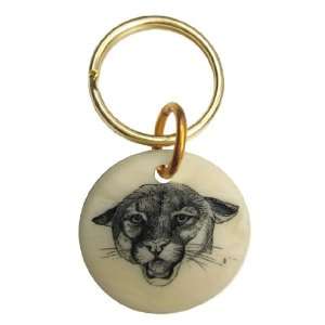  Montana Marble Etched Snarling Mountain Lion Cougar 