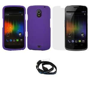  GTMax Purple Snap on Rubberized Hard Cover Case + Clear 