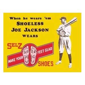 Shoeless Joe Jackson Baseball Tin Sign #55