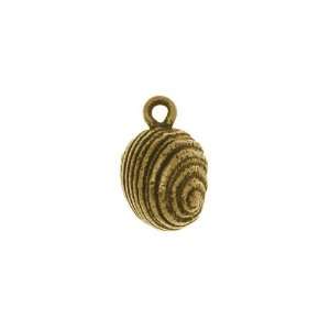  Nunn Design Antiqued 22K Gold Plated Snail Shell Charm 