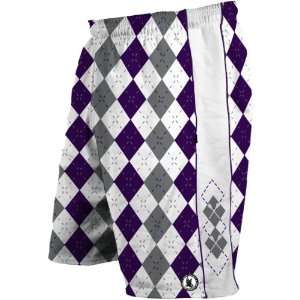    Flow Society Argyle Grey/Purple Lacrosse Shorts