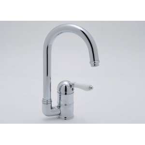 Rohl A3606/6.5LMSTN Satin Nickel Country Kitchen Single Lever C Spout 