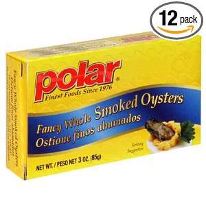 MW Polar Smoked Oysters, 3 Ounce Pouches (Pack of 12)  