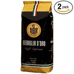 Medaglia D Oro Whole Espresso Beans, 17.6 Ounce Bags (Pack of 2 