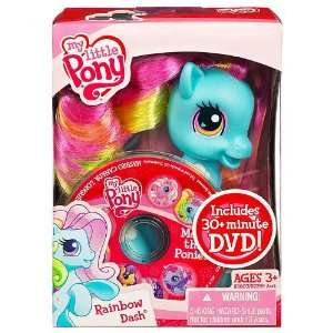   My Little Pony Friends   Rainbow Dash with DVD and Brush Toys & Games
