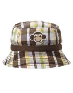 NWT Gymboree Monkey Trouble Plaid Bucket Hat 0 3 6  