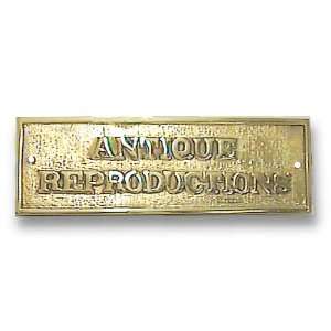   Reproductions 11 3/8 Brass Plaque SM2 BR ANTREPRO