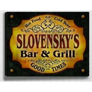  Slovenskys Bar & Grill 14 x 11 Collectible Stretched 