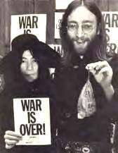 Beatles John Lennon Yoko Ono WAR IS OVER Old Postcard  