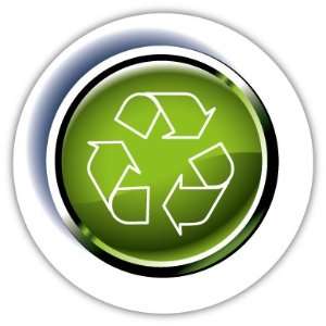 Recycle button keep our environment clean car bumper sticker decal 5 