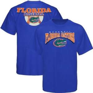 Florida Gators Royal Blue Half Baseball Graphic T shirt  