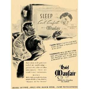  1937 Ad Hotel Mayfair Lennox Accommodations Sleep Room 