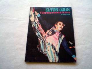ELTON JOHN 1976 1ST PRESS BIOGRAPHY WORDS PICTURES  