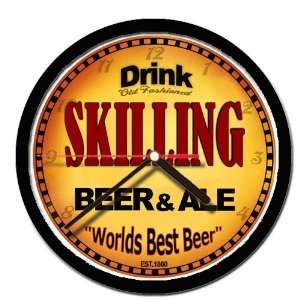  SKILLING beer and ale cerveza wall clock 