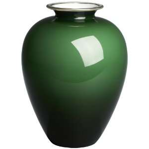  Venini Opaline 15 Inch Apple Green Vase