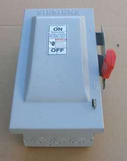 New Siemens HF221N HD Safety Switch 30A 240VAC NEMA 1  