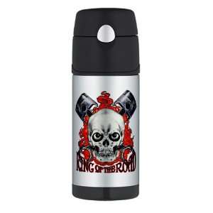  Thermos Travel Water Bottle King of the Road Skull Flames 