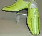 more options mens bright lime neon green satin silvertip formal
