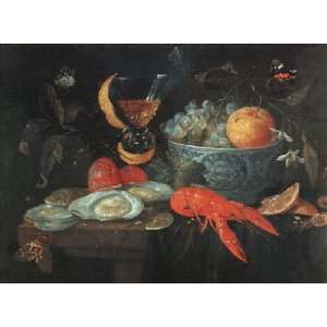   Life with Fruit and Shellfish, By Kessel Jan van