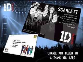 One Direction Party Invitations & Envelopes (3 Designs)  