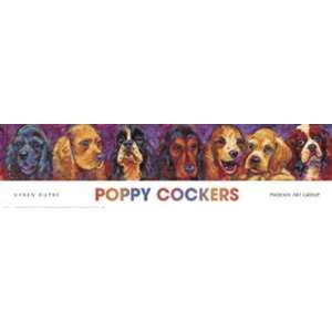  Poppy Cockers by Karen Dupre 36x9