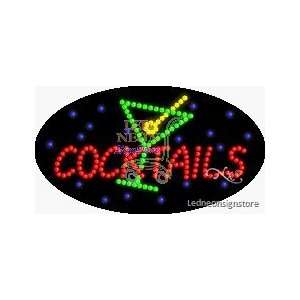  Cocktails LED Business Sign 15 Tall x 27 Wide x 1 Deep 