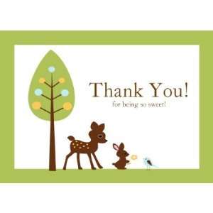  Woodland Animals Thank You Note Card Health & Personal 