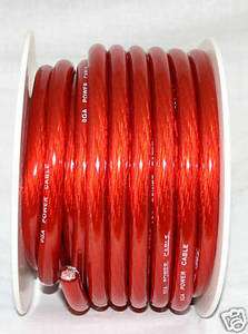 IMC AUDIO 2 Gauge 25 Ft Ground Wire Cable Red Power Car Audio Amp Awg 