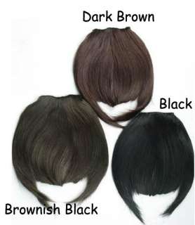 Clip on Hair Bangs Extension Side Long 3colors  