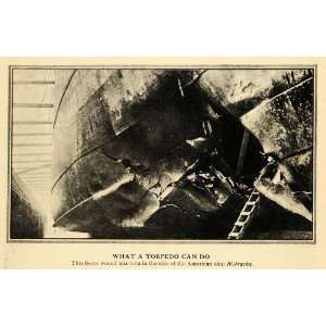   Nebraska Battleship Hole WWI   Original Halftone Print