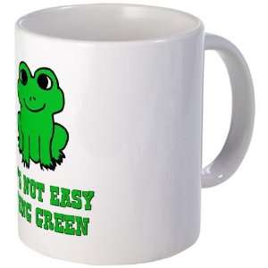 Not Easy Being Green Frog Funny Mug by   Kitchen 
