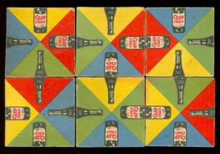 OLD CLEO COLA COLORFUL ADV PUZZLE MANY POP BOTTLES AD633  