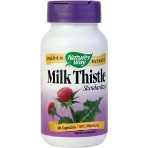  Natures Way Milk Thistle Standardized 60 Caps Health 