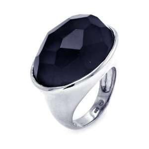  Sterling Silver Gray CZ Center Ring Size 6 Jewelry