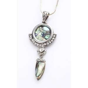 Abalaone Crystal Lantern Pendant Comes with High Quality Silver Plated 
