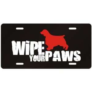    Silky Terrier / Wipe Your Paws  License Plate Dog